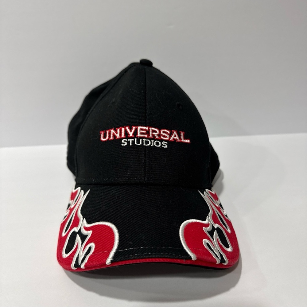 Vintage Universal Studios Black Flame Baseball Cap Adjustable